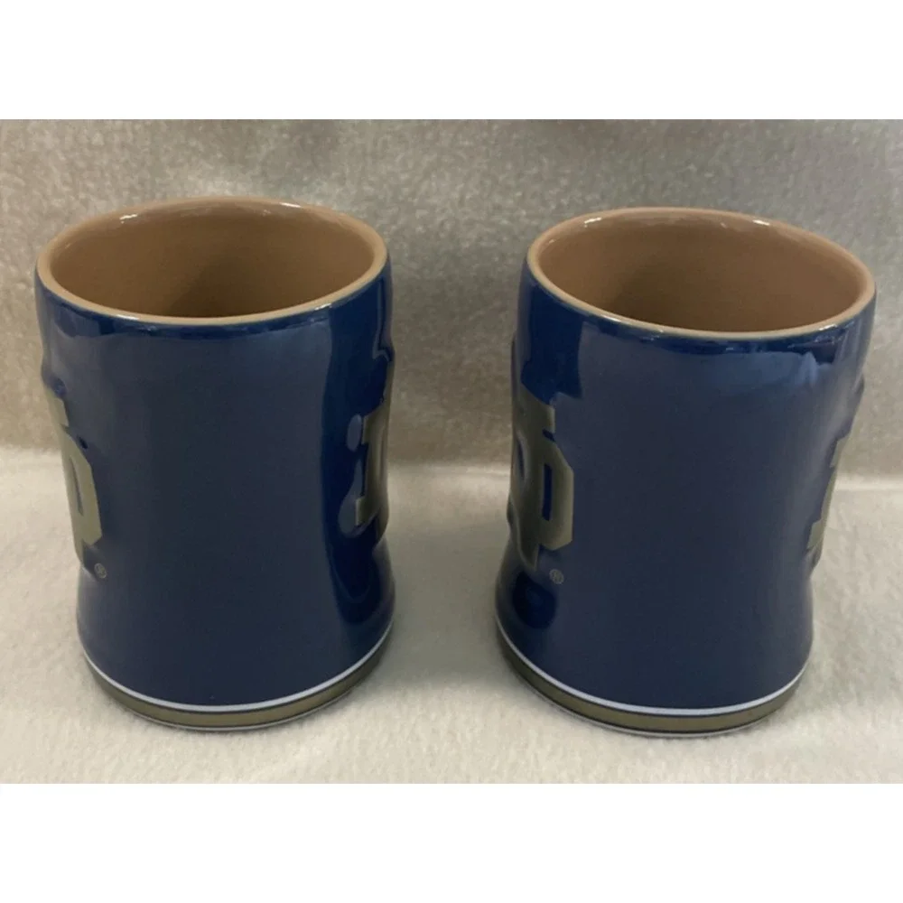 Notre Dame Fighting Irish Set of 2 Coffee Sculpted Mug Cup NCAA College Boelter